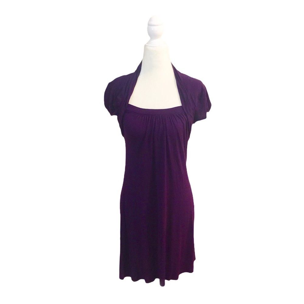 Rubicon Purple Knit Backless Dress